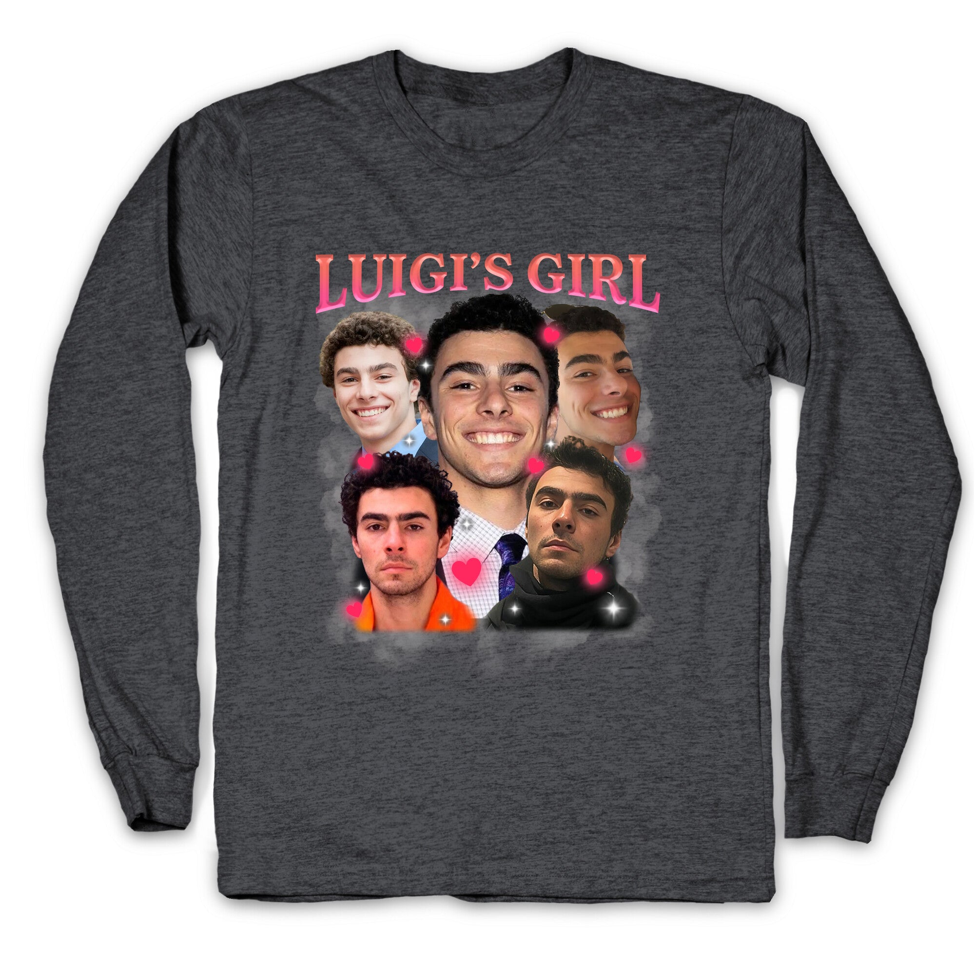 Luigis Girl Mangione Valentines Day Longsleeve Tee